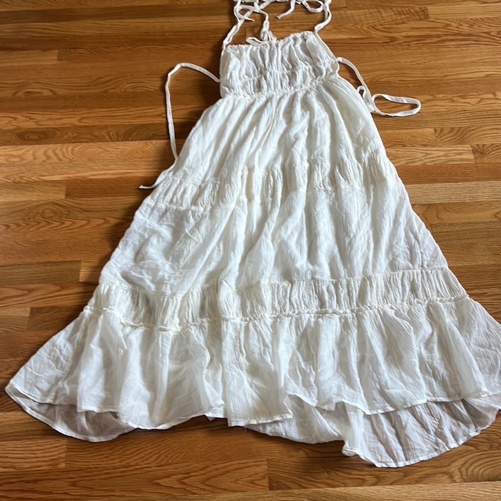 Free People Taking Sides Maxi Dress Size Medium NWT Ivory - Picture 4 of 16
